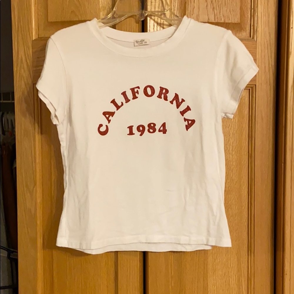 Plain White Tee with simple lettering